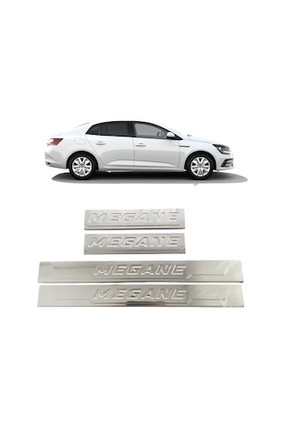 Renault Megane 4 Kapı Eşiği Krom 4 Parça P.çelik