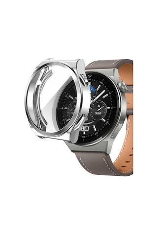 Huawei Watch Gt 3 Pro 43mm Mkst Watch Gard 02 Koruyucu Silikon - Gümüş