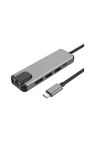 Taplın Type-c To 4k Hdmı Hub 5in1 Rj45 Lan 2 X Usb 3.0 Type-c Port