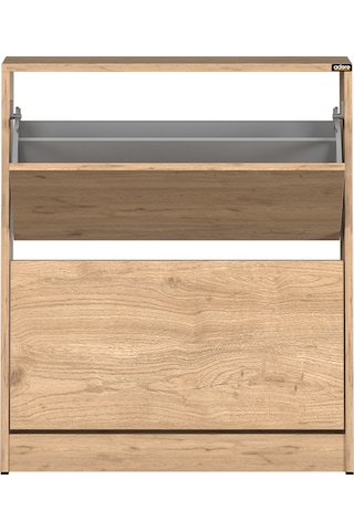 Flat Duo 2 Katlı Geniş Ayakkabılık - Florida Meşe 73x84x26 Cm Meşe