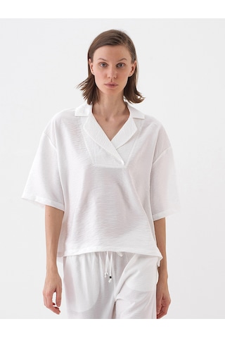 Xint Beyaz Doğal Dökümlü Oversize Bluz 751129 Xint Beyaz Doğal Dökümlü Oversize Bluz 751129
