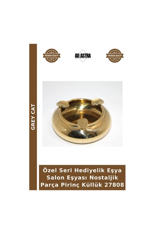 Özel Seri Hediyelik Eşya Salon Eşyası Nostaljik Parça Pirinç Küllük 27808