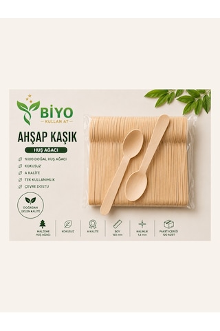 Tek Kullanımlık Ahşap Kaşık 100 Adet