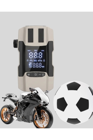 Kargo Dijital Ekranlı Araç Pompası Akü Takviye Powerbank 12.000 Mah Najmaddin