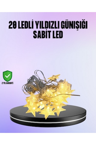 Gld-spt- 5 Metre Yıldız Şeklinde Led Şerit Işık Sabit Beyaz Aydınlatma