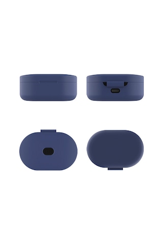 Honmex Xiaomi Redmi Airdots Gençlik Editiyonu İçin Silikon Korumalı Kılıf - Şok Ve Çizik Koruması, 8 Renk Seçeneği, Siyah Siyah