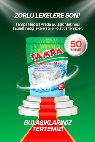 Tampa Bulaşık Makinesi Deterjanı 50 Tablet