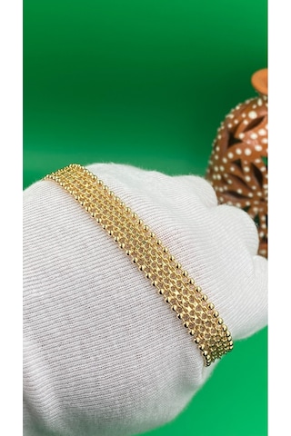 Xuping Rose Gold Hasır Zincir Kuyumcu Model Bileklik Altın