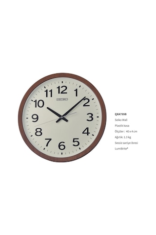Seiko Qxa799b Lumibrite Sessiz Saniyeli Duvar Saati Çok Renkli