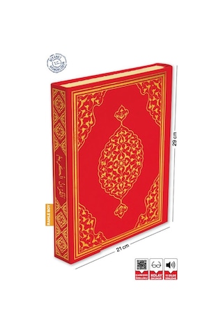 Kuranı Kerim Bilgisayar Hatlı Kırmızı Renk Rahle Boy - Merve Yayı