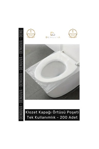 Klozetpoşeti Klozet Kapağı Örtüsü Poşeti Hijyenik Su Geçirmez Geniş Klozet Tek Kullanımlık 200 Adet Çok Renkli