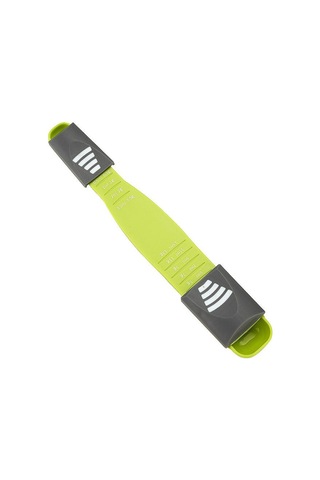 Ayarlanabilir Mutfak Terazisi Ölçü Fincan Çift Uçlu Sekiz Tezgahlar Tuz Çorbası Kahve Çay Tozu Mutfak Aletleri Için Ölçüm Kaşığı Yeşil