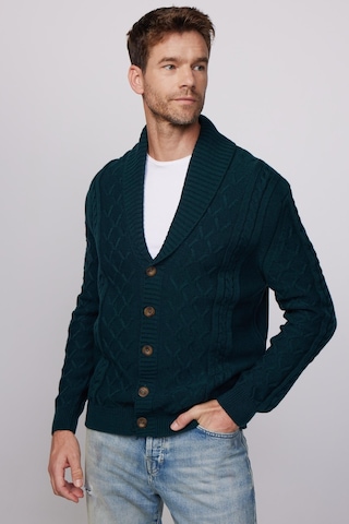 Tudors Slim Fit Dar Kesim Desenli Yumuşak Dokulu Düğmeli Yeşil Erkek Hırka-28816-yeşil Yeşil