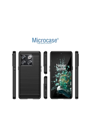 Oneplus Ace Pro 5G-Oneplus 10T Brushed Silikon Kilif - Siyah 559442740