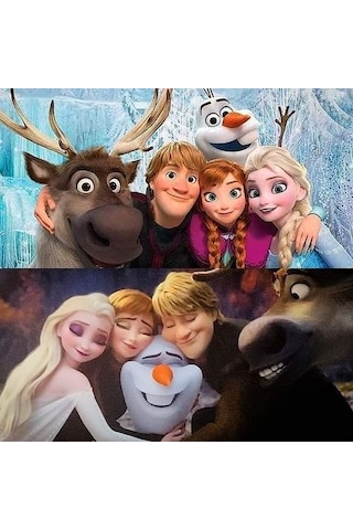 Elsa Şekerli Yenilebilir Kağıda Resimli Pasta  ve Dekoru Baskısı