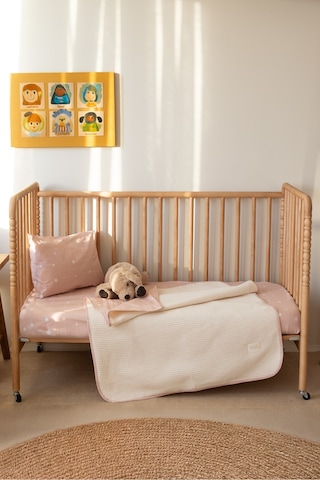 Esti Baby Bebek & Çocuk Uyku Seti 3'lü Pike Takımı 70x120 CM Lastikli Çarşaf - Örtü - Yastık Kılıfı