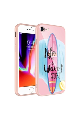 Apple Uyumlu iPhone 7 Kılıf Kamera Korumalı Desenli Sert Silikon Zore Epoksi Kapak No10
