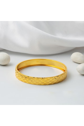 Bilezikci Baklava Desenli 14 Ayar Altın Hediyelik Bilezik