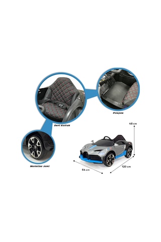 Akar Oyuncak Style 12 Volt Uzaktan Kumandalı Akülü Çocuk Yarış Arabası Gri
