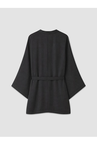 Lcw Dream Siyah Kuşaklı Oversize Kadın Sabahlık