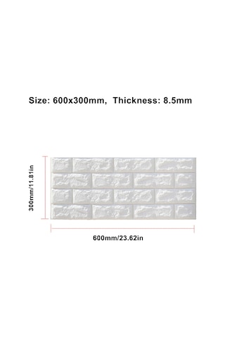 Ruicoo 3d Duvar Sticker Pe Köpük Gümüş Gri 60x30cm - Çocuk Odası/ Salon İçin Çarpma Engeli, Su Geçirmez, Kendinden Yapışkan, Doğal Ve Uygun Çok Renkli