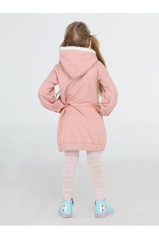 Somon Yumoş Prenses Hoodie Elbise-somon Somon