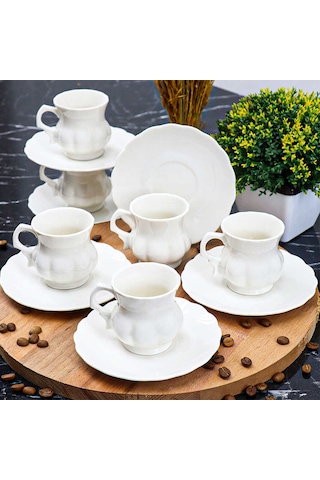 Perotti 11914 Emery 12 Parça Porselen Türk Kahve Fincan Takımı