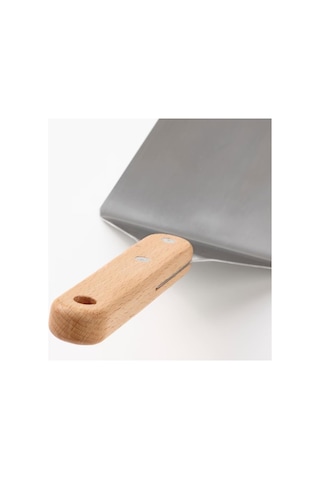 Ikea 30 Cm Paslanmaz Çelik Izgara Hamburger Spatulası, Ahşap Sap, Barbekü Mangal Spatulası Çok Renkli