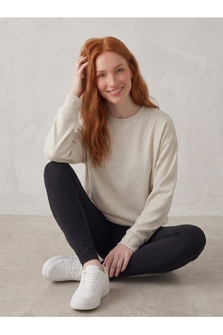 Noux Oyşo Oversize Sweatshirt Bej