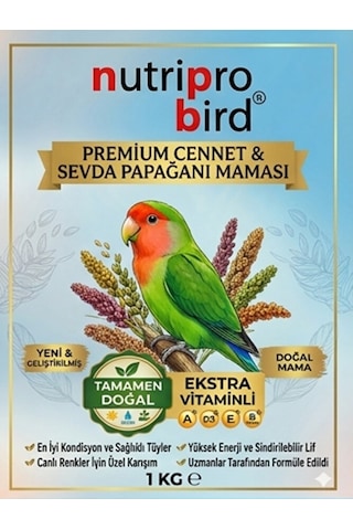 Cennet Sevda Paraket Maması 1 Kg - Yumurtalı Vitaminli Profesyonel Üretici Kondisyon Maması