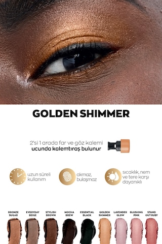 Avon Power Stay Kalem Göz Farı Golden Shimmer
