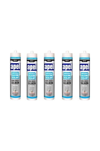 5 Adet Apel Genel Amaçlı Silikon Şeffaf 250 ML