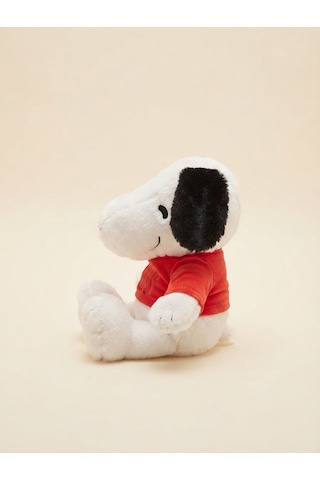 Peluş Köpek Snopyy-30 Cm -kırmızı Tşhirt'lü Kırmızı-beyaz