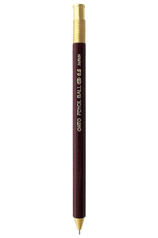 Ohto Wooden Tükenmez Kalem 0.5mm Bordo Nkg-450e