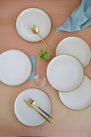 Kütahya Porselen Moderna Servis Tabağı Tarçın 24cm 6 Lı Diğer
