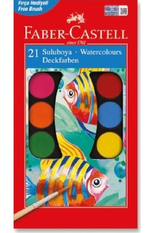 Faber Castell Sulu Boya 21 Renk Büyük 30 MM