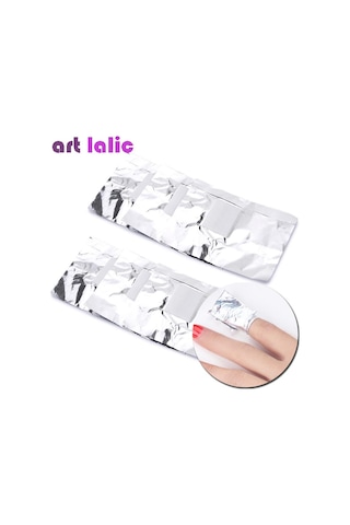 100 Adet Tırnak Sanat Kaldırma Alüminyum Folyo Akrilik Jel Cila Temizleme Sarar Manikür Aracı Kapalı Islatın