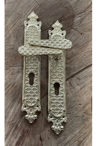 ANTİK ALTIN SARI KAPI KOLU PİRİNÇ YALE AHŞAP KAPI KOLU PİRİNÇ EL