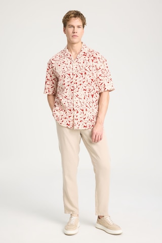 Wrangler Relaxed Fit Geniş Kesim Kısa Kollu Pamuk Çok Renkli Kırmızı Gömlek W241406900 Çok Renkli