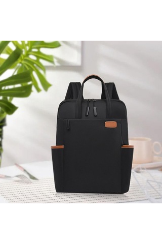 Suntek Kadın Erkek Dizüstü Sırt Çantası Şık Üniversite Siyah