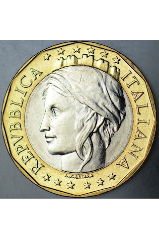İtalya 1000 Liret 1997 Bimetal Çil.