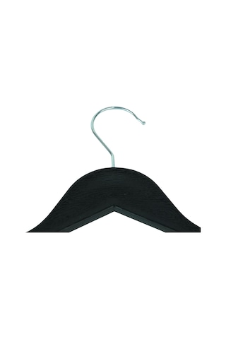 Elbise Askılığı Ahşap Görünümlü 12'li Siyah