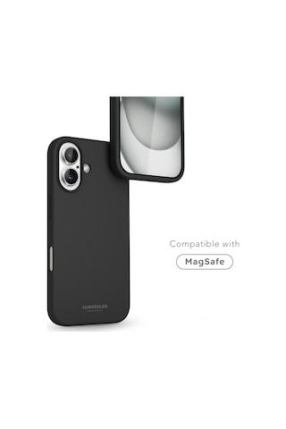 Vonmahlen Yumuşak Silikon Kılıf Apple iPhone Uyumlu 16 Plus Siyah