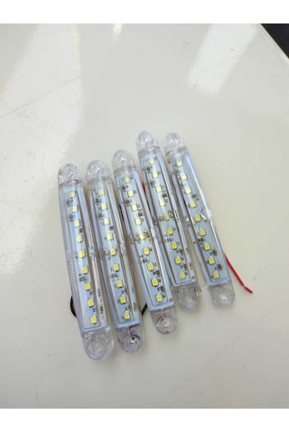 10 Adet 9 Led'li Parmak Led Beyaz Kamyon Tır Aksesuar Dorse Etek Lambası - 12/24 Volt