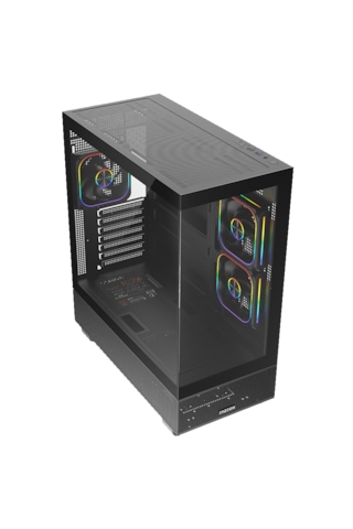 Fazeon F17 1000w 80+ Bronze Pcıe Gen5.1 Argb 3x120mm Fanlı Atx Siyah Gamıng Kasa