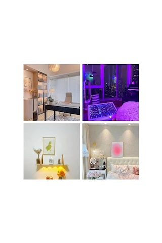 Pm-26973 Rgb Gün Işığı Led Raf Duvar Aydınlatma 3xaaa Pil İle Çalışır Tekli