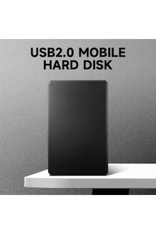 Geeroyoo 120gb Usb 2.0 Taşınabilir Harici Hdd - Hızlı Transfer, Büyük Kapasite, Darbe Korumalı, Tak&çalıştır, Siyah Jzr-gy