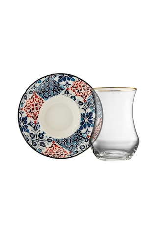 1898 Lizbon 12 Parça Altı Kişilik Çay Seti 150 Ml Çok Renkli