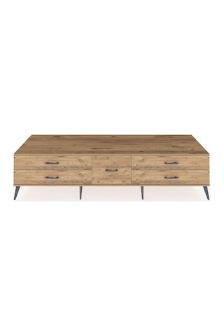 Kronos Tv Ünitesi 5 Çekmeceli 220x59x51 Çam-çam Atlas Çam/atlas Çam - Atlas Çam