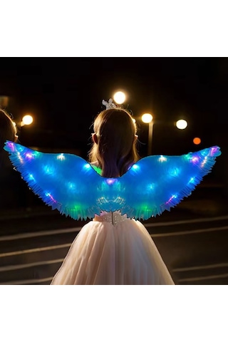 Lıcorıce Kumaş Parlayan Kanatlar Parti Dekoru-mavi